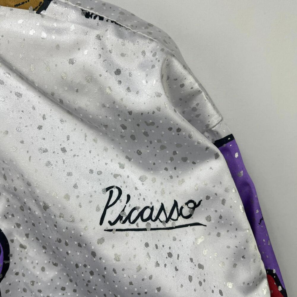 Vintage 80s Picasso Windbreaker Art Jacket Medium AOP - Picture 10 of 15
